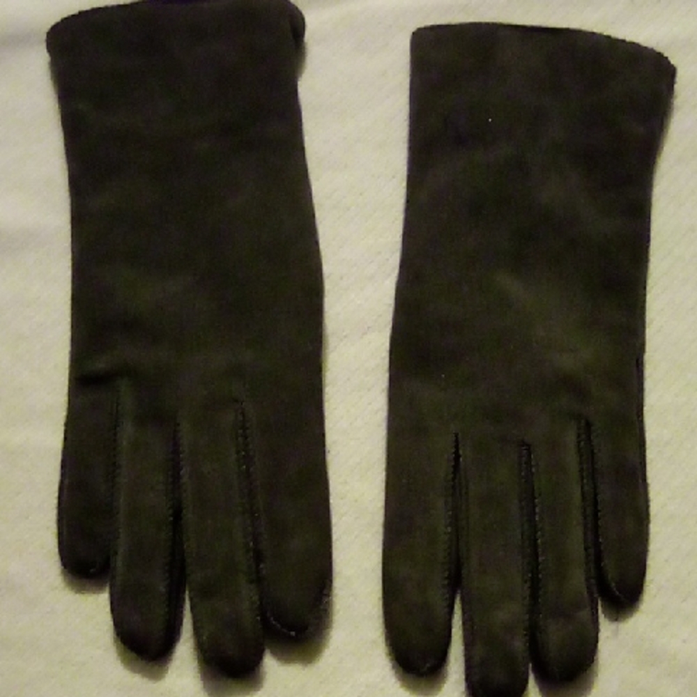 Thinsulate Gray Suede Leather Gloves Size M.